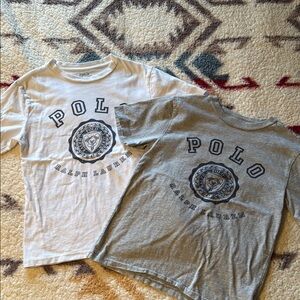 Polo by Ralph Lauren Kids' Gray and White Short Sleeve Tees